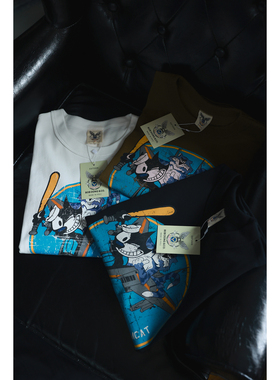 BOB DONG US Navy F-14 Tomcat 重磅 美式复古咔叽圆领短袖T恤Tee