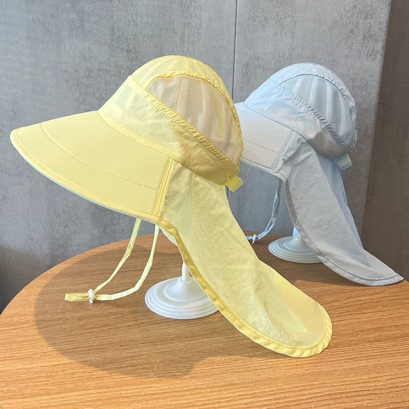 儿童夏季大檐披肩遮阳帽男女宝宝网防紫外线渔夫帽沙滩防晒太阳帽,童装/婴儿装/亲子装,帽子,淘宝优惠券,粉丝福利购,淘宝优惠卷