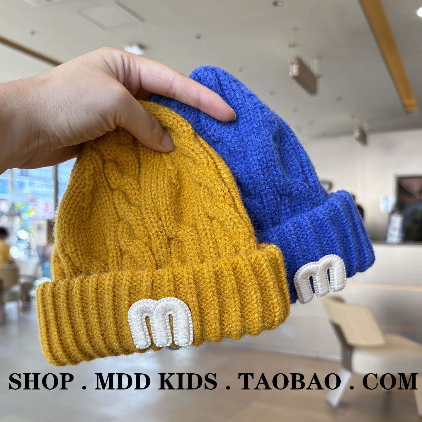 简约洋气宝宝保暖麻花针织护耳帽