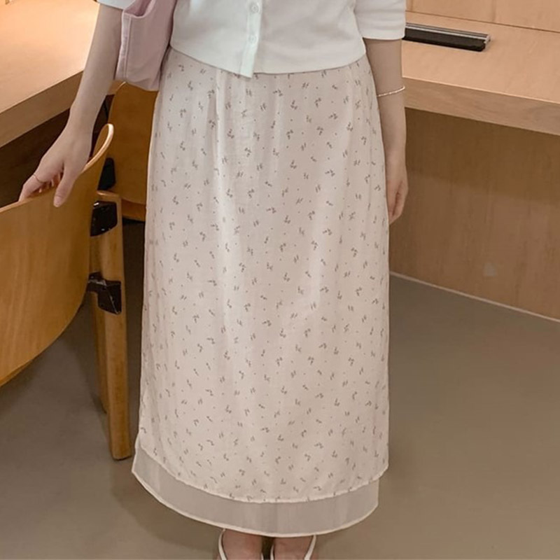韩国代购直邮2026夏Cherrykoko淑女气质温柔直筒优雅显瘦半身裙女