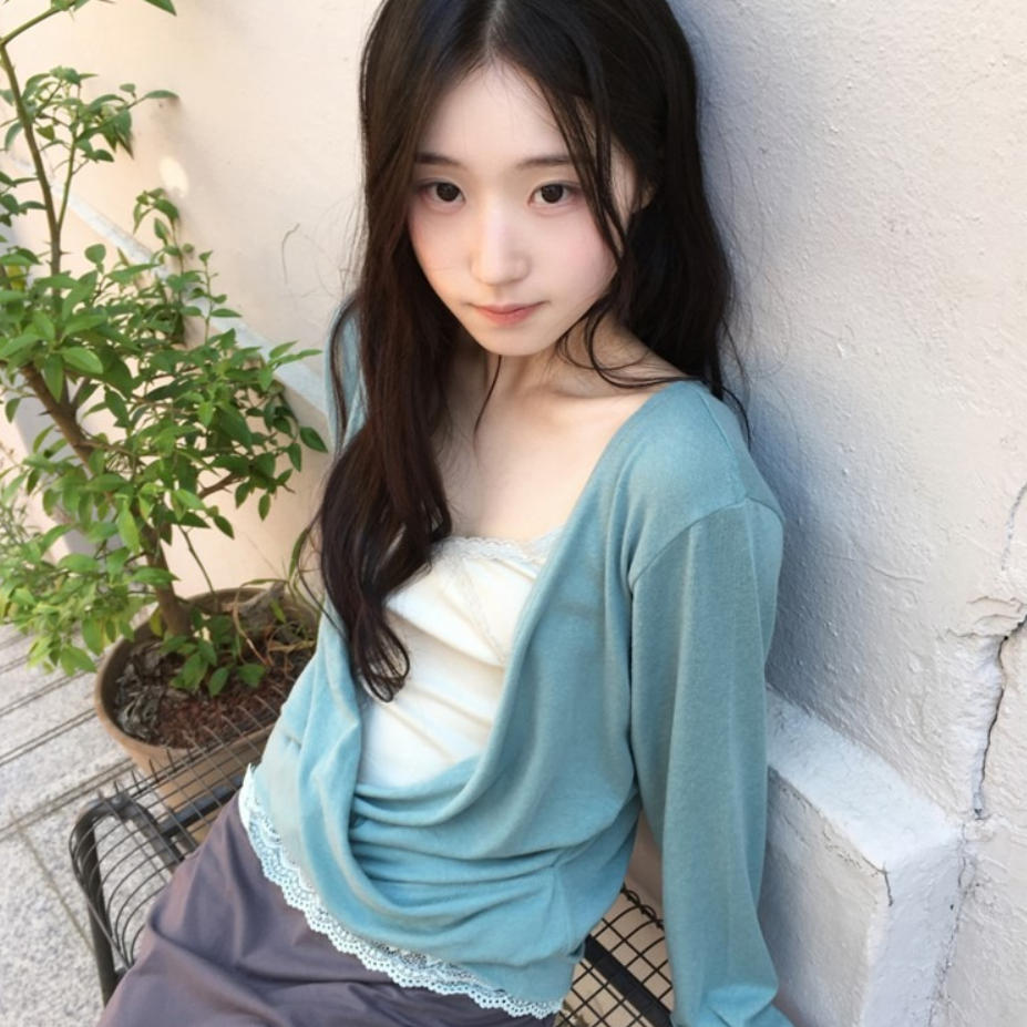 韩国代购直邮2026秋Daybin薄款V领针织衫女长袖修身气质外搭上衣