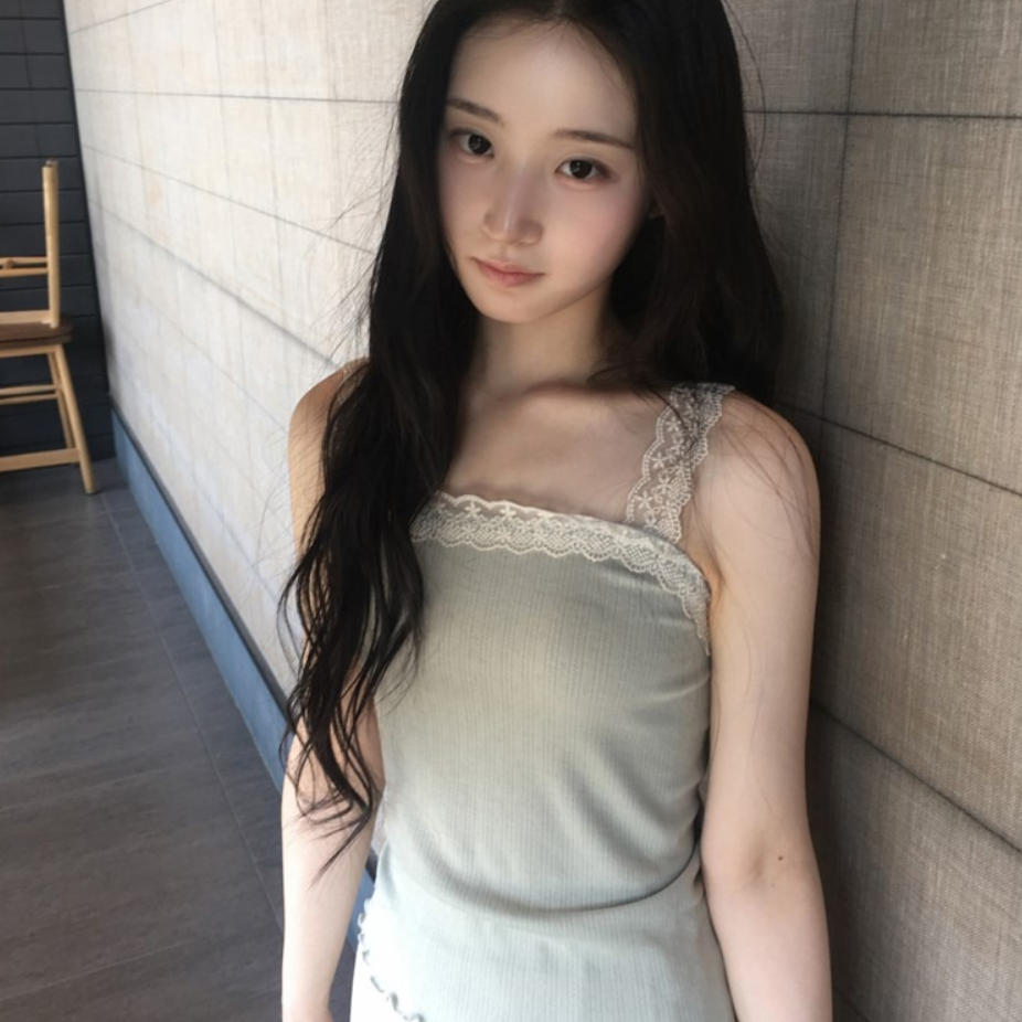 韩国代购直邮2026夏Daybin甜美少女风蕾丝花边背心修身内搭外穿