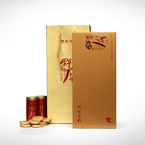 野尖怡清源金币300g湖南送礼黑茶