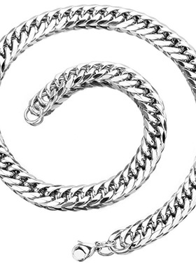 4/6/8/10/12/14mm不锈钢男士项链 嘻哈hiphop六面磨潮男钛钢手链