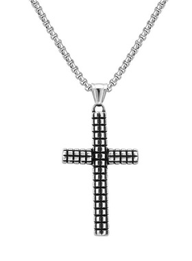 复古龙鳞十字架项链男潮小众ins潮吊坠网红个性嘻哈毛衣链配饰品