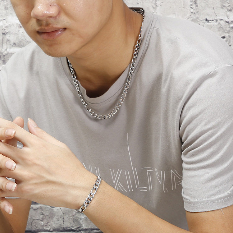 2023新款不掉色不锈钢NK项链时尚男女嘻哈潮饰品霸气饰品热卖