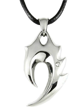 韩版钛钢饰品批发几何火焰形吊坠项链短链爱心不锈钢首饰一件