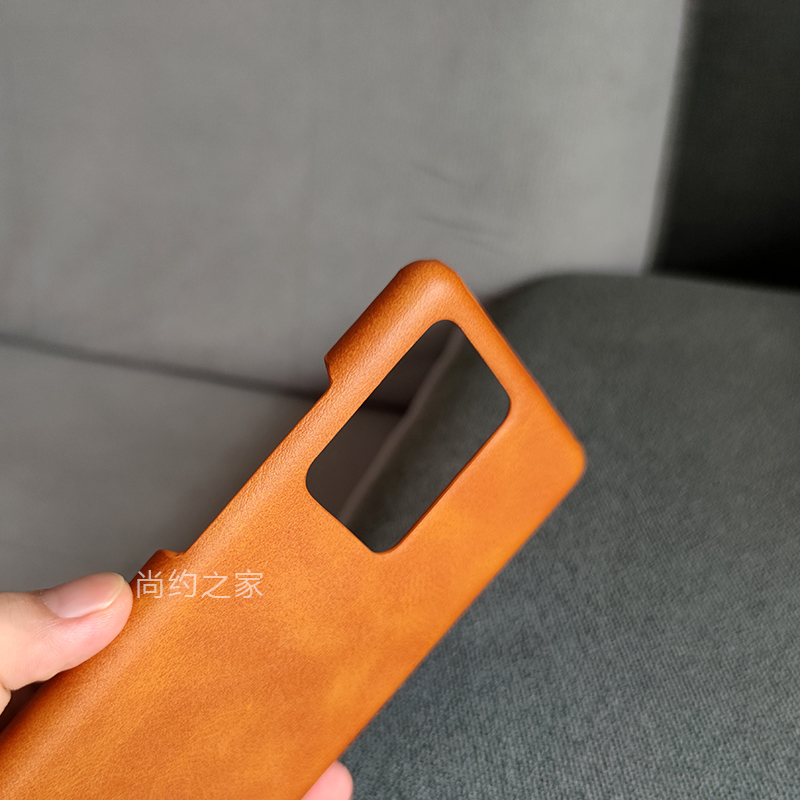 适用小米mix4手机壳大孔素皮背壳MIX4防手汗半包保护套皮套商务硬壳防滑清爽手感不粘指纹