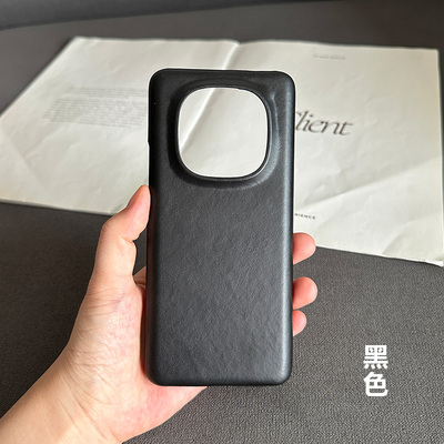 新款素皮适用红米note14/15/pro/+手机壳红米note14/13/pro/+半包商务复古高级感保护皮套硬壳