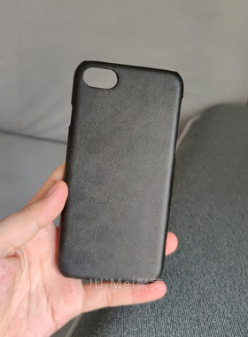 小牛纹适用苹果se3/2手机壳iPhone16e/17E大孔11/12素皮iphone 7/8/plus半包硬壳商务保护皮套清爽手感防手汗