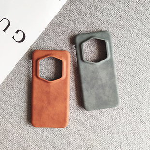 羊巴皮纹适用荣耀magic7RSR/8RSR保时捷手机壳WIN/RT大孔magic6至臻版半包硬壳素皮6高级感保护套硬壳个性