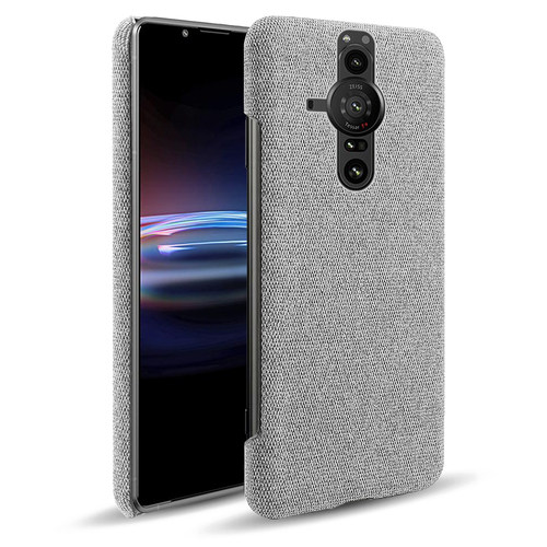 布艺适用索尼Xperia pro I手机壳大孔5III织物Xperia1 II商务保护套Sony外壳XQ-BE72半包硬壳防手汗防指纹