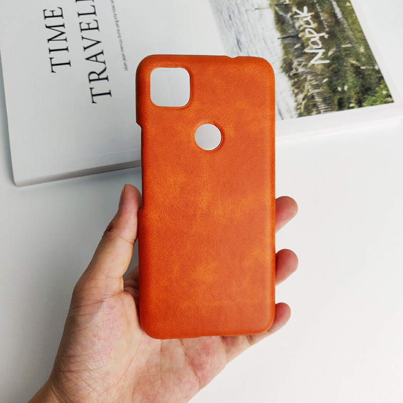 防指纹pixel4A/xl半包皮质手机壳