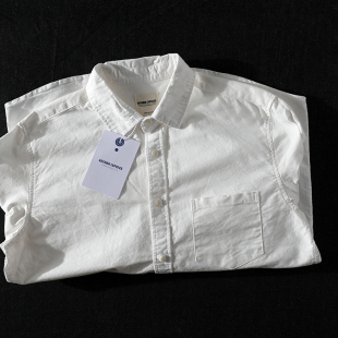 百搭工装 毕入单品 白衬衫 纯棉牛津纺男女长袖 休闲衬衣 日单公司单