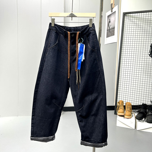 弯刀牛仔裤时尚潮流百搭休闲裤男