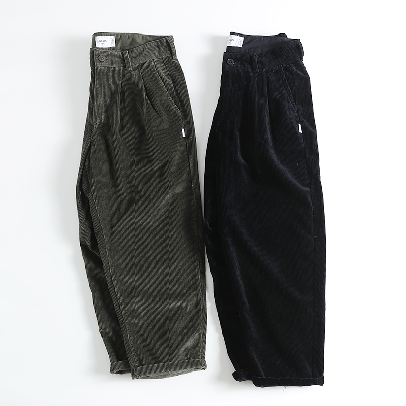 长裤宽松美式复古高克重灯芯绒裤