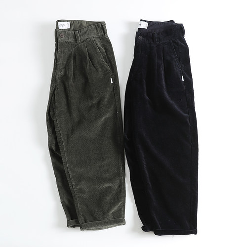 长裤宽松美式复古高克重灯芯绒裤