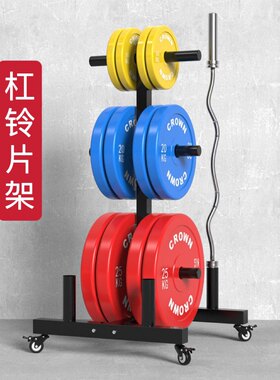 杠铃片收纳架杠铃杆哑铃片