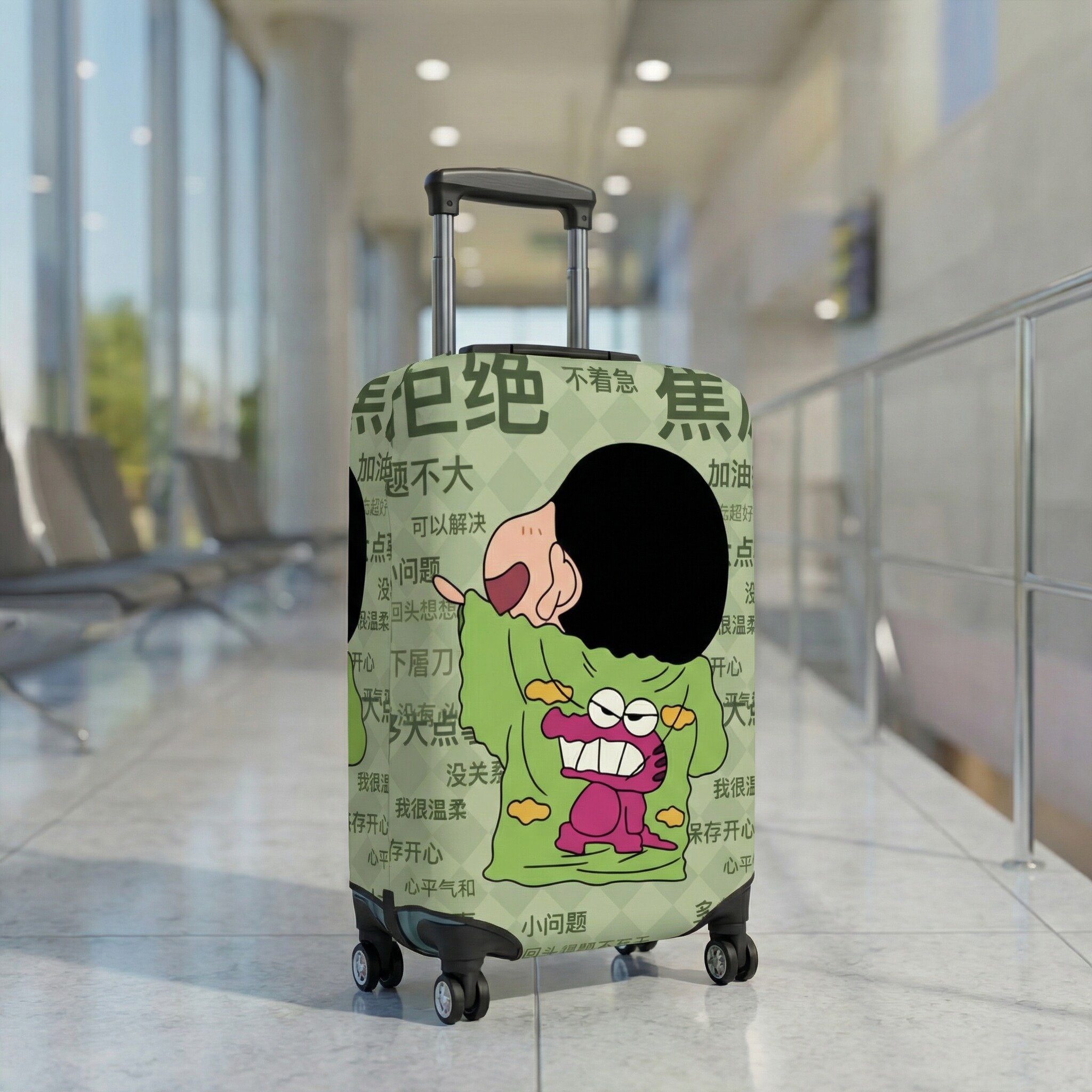 拒绝焦虑旅行箱套绿色弹力耐磨拉杆箱保护套防尘罩加厚行李箱套