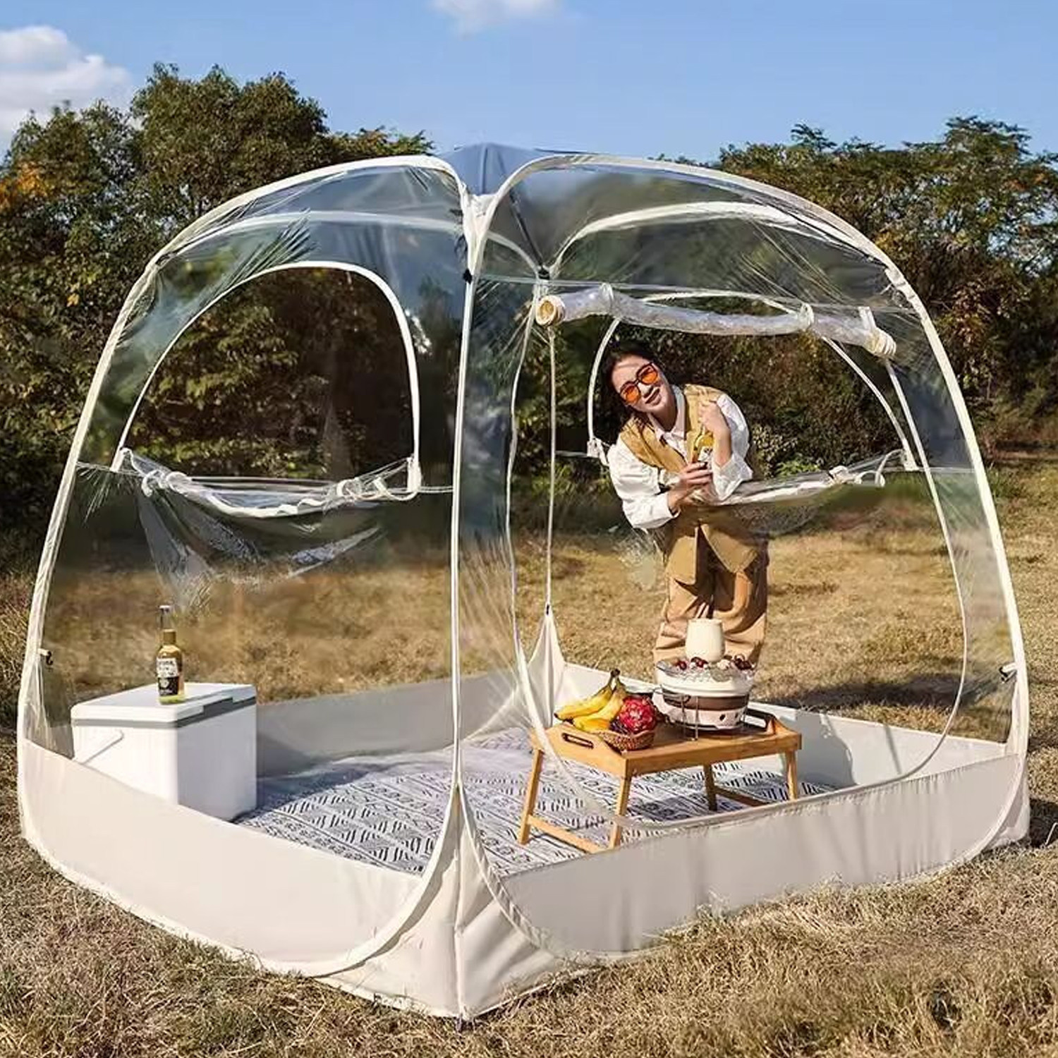 透明帐篷速开户外便携式露营摆摊烧烤摊防风防雨棚钓鱼保暖阳光房,户外/登山/野营/旅行用品,露营/旅游/登山帐篷,淘宝优惠券,粉丝福利购,淘宝优惠卷