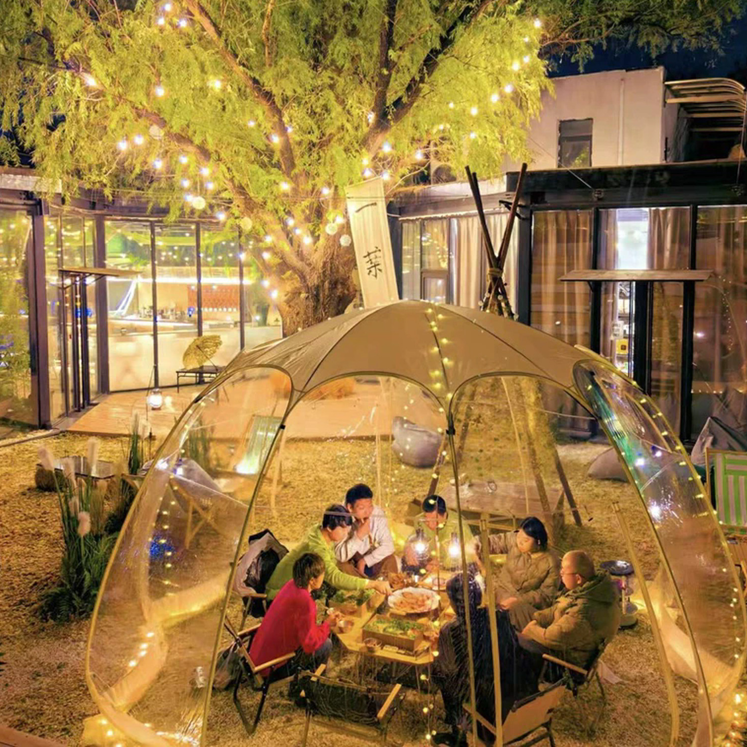 全透明星空泡泡屋帐篷防风晒太阳