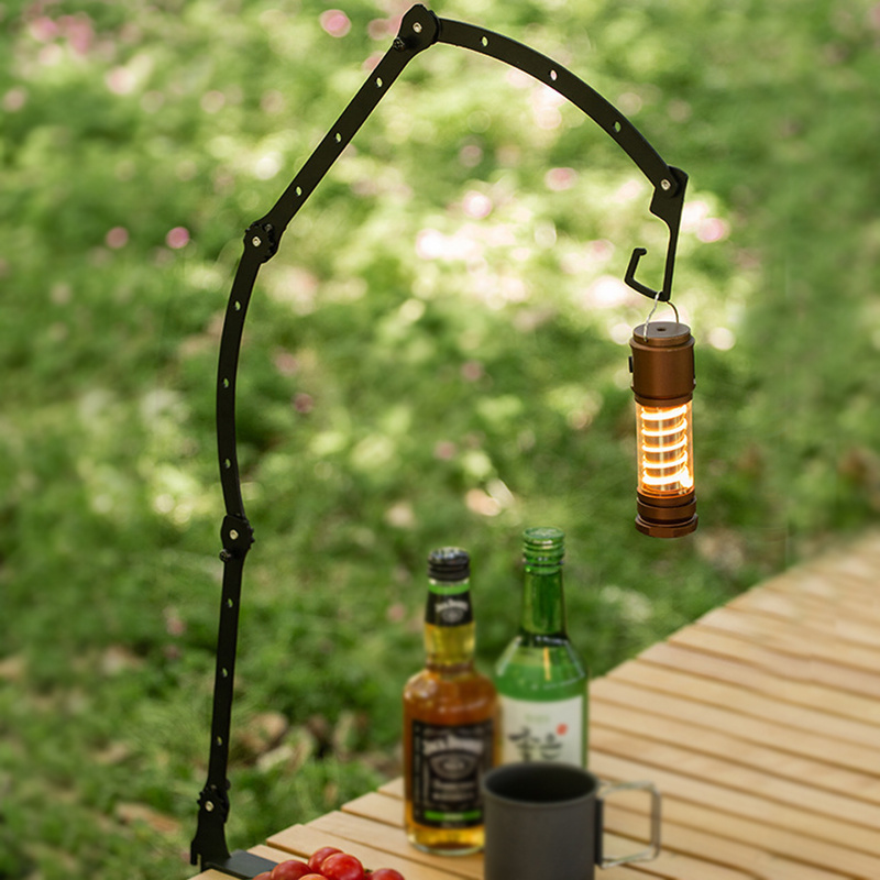 户外露营灯架桌面可折叠置物架子挂灯支架多功能便携野餐挂架摆摊