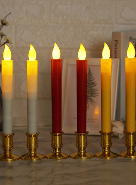 【下单立减50】春节喜庆电子蜡烛灯发光电池仿真蜡烛充电_WH2