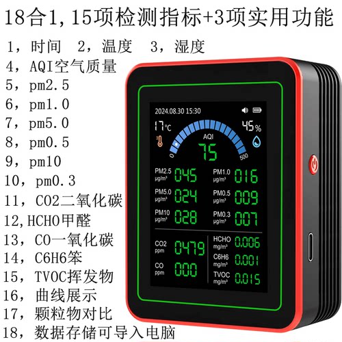 阿斯客甲醛经济半导体+红外pm2.5