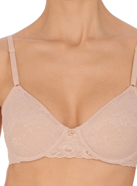 美单轻奢 柔软蕾丝超细纤维轻薄透气大胸显小丰满内衣文胸
