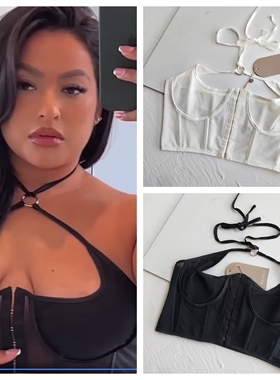 澳单MESHKI 薄纱半透软骨挂脖外穿内搭性感时尚无钢圈超薄文胸