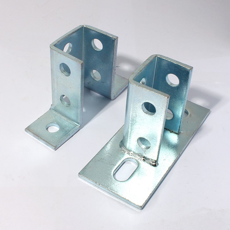 c型钢安装光伏支架立柱件方管底座连接件太阳能屋顶配件槽钢