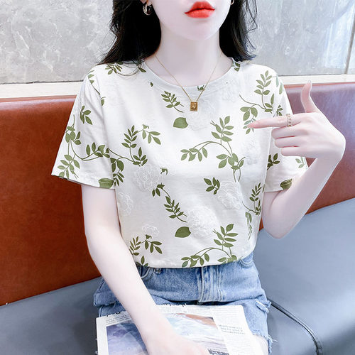 短袖韩版宽松别致纯棉上衣