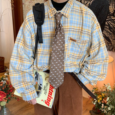 长袖衬衫日系复古宽松