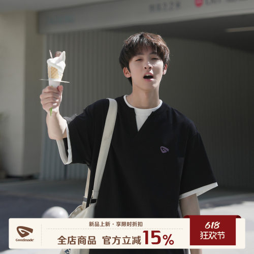 GOOZIMADE美式印花短袖T恤男夏