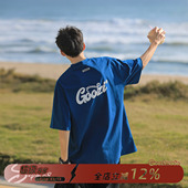 MADE 男款 重磅克莱因蓝短袖 防晒凉感宽松男生半袖 T恤男夏季 GOOZI