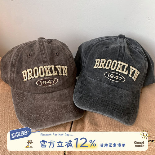 GOOZIMADE做旧美式复古鸭舌帽子