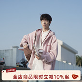 美式 卫衣男春季 复古拼接格子拉链外套 MADE重磅刺绣连帽开衫 GOOZI