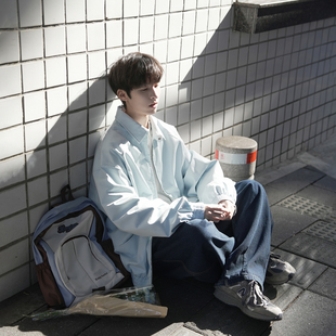 工装 复古男生解构插肩袖 外套 MADE翻领哈灵顿夹克男秋冬美式 GOOZI