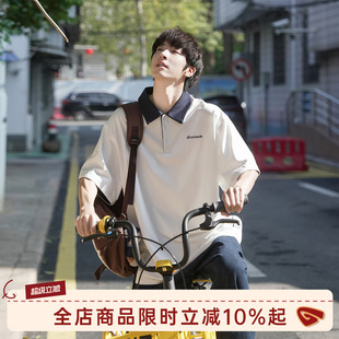 GOOZI MADE翻领短袖T恤男夏季索罗娜凉感速干日系宽松半袖POLO衫