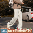 男款 港仔文艺男灰色卫裤 子男生运动长裤 休闲裤 男秋冬加绒直筒男士