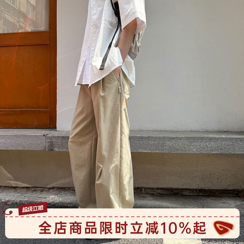 GOOZIMADE日系弯刀休闲裤男夏季