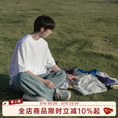 MADE 上衣男款 白色短袖 重磅宽松日系男生打底半袖 t恤男夏季 GOOZI