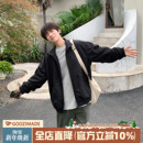 港仔文艺男 复古青少年休闲拉链外套 cleanfit立领夹克男秋冬美式
