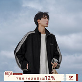 黑色休闲夹克男款 港仔文艺男外套男春秋男士 男生春季 男装 2026新款
