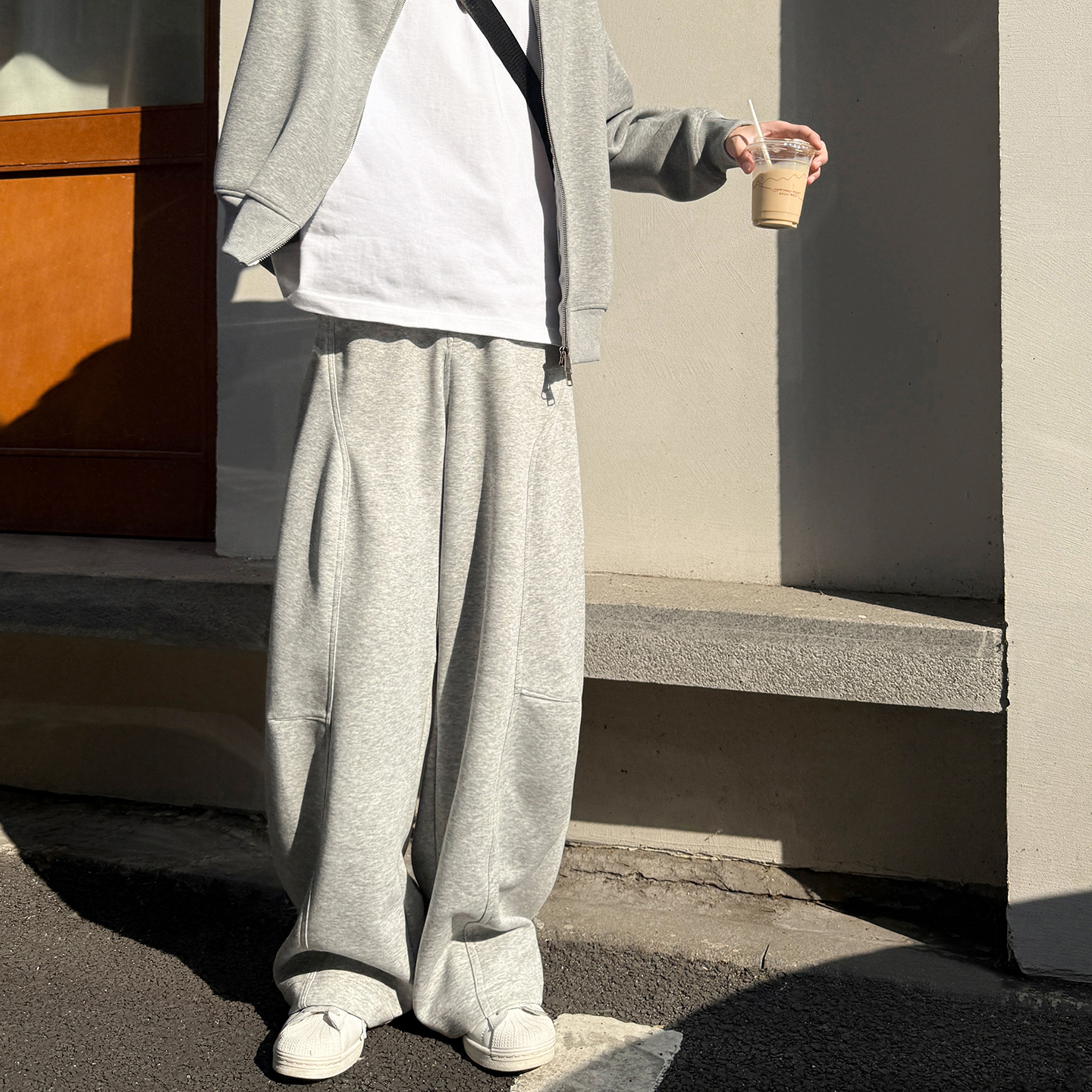 日系灰色卫裤男运动休闲裤