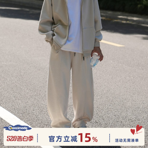 GOOZIMADEcleanfit灰色弯刀裤男