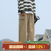 长裤 GOOZI 男春季 日系Cityboy大口袋工装 MADE 卡其色直筒休闲裤