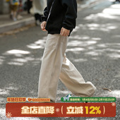 裤 GOOZI 子 男春季 日系Cityboy男生宽松直筒工装 MADE 卡其色休闲裤