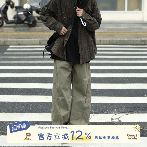 GOOZIMADE工装裤男日系男休闲裤