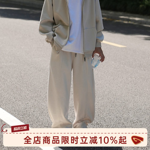 GOOZIMADEcleanfit灰色弯刀裤男